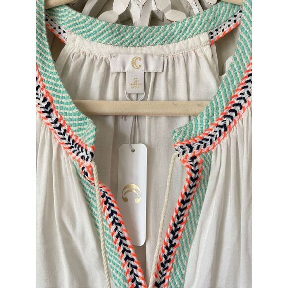 1339 Charming‎ Charlie Sleeveless Embroidered Boho Blouse Size Small - Picture 3 of 7